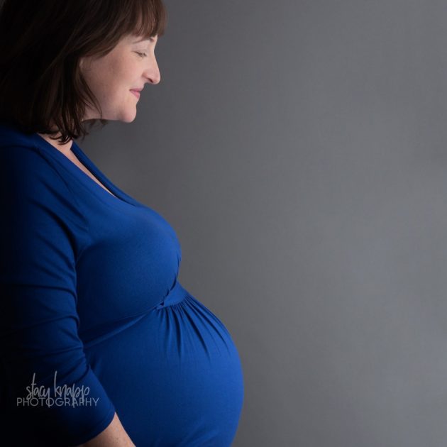 Maternity session blue dress
