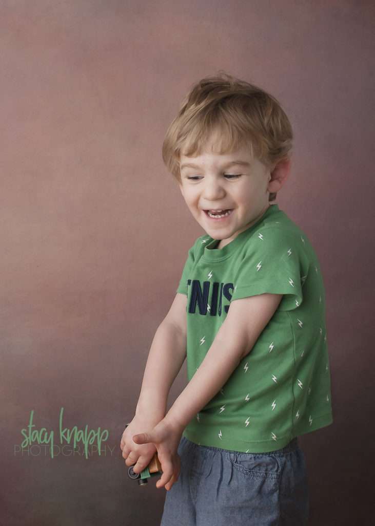 Toddler boy photo in genius t-shirt