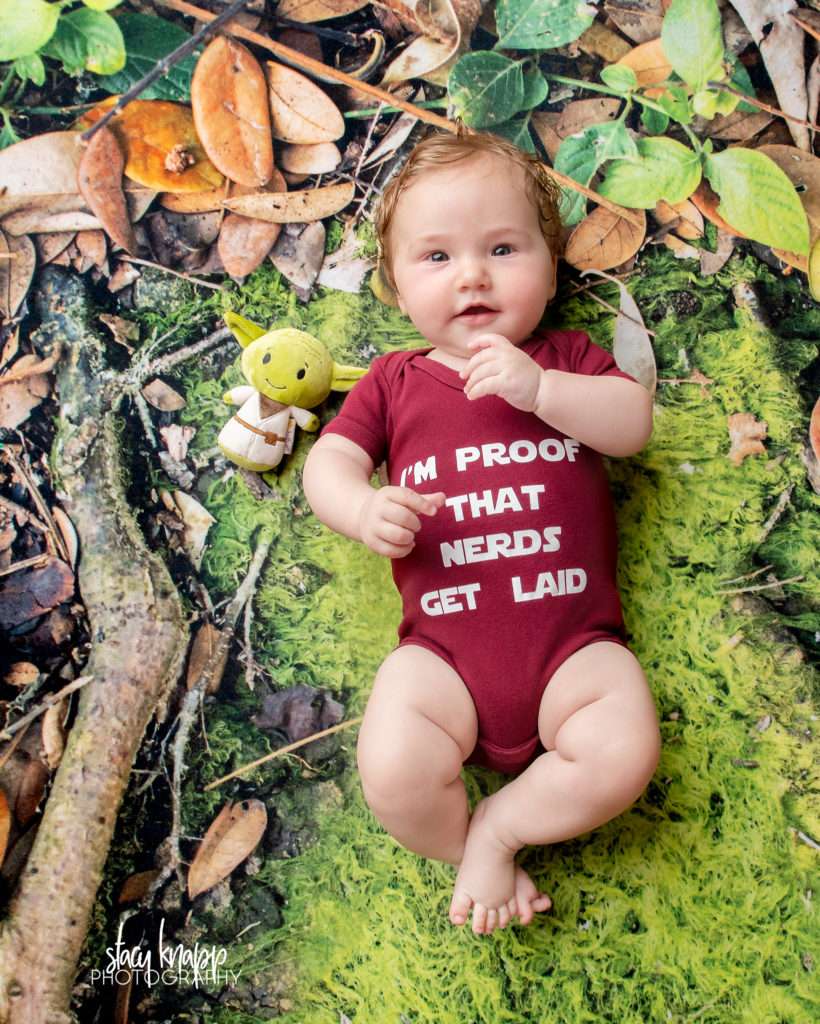 Baby girl photographed in