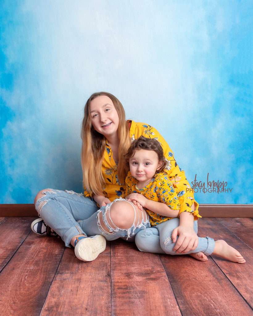 Sisters at birthday photography session