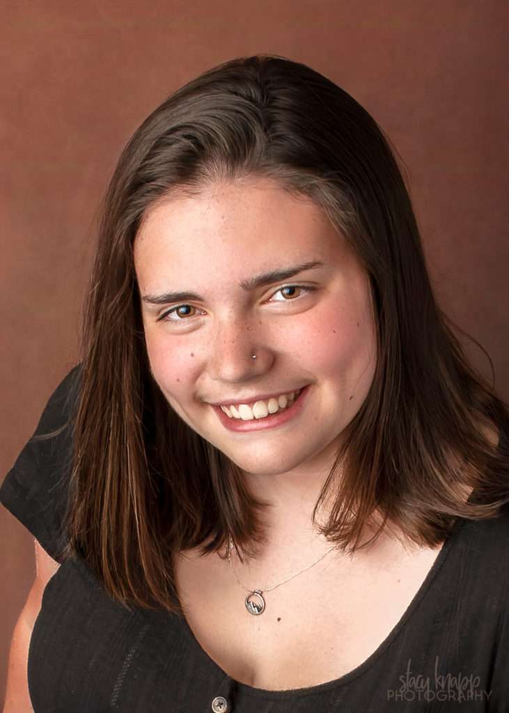 Senior girl photo close up