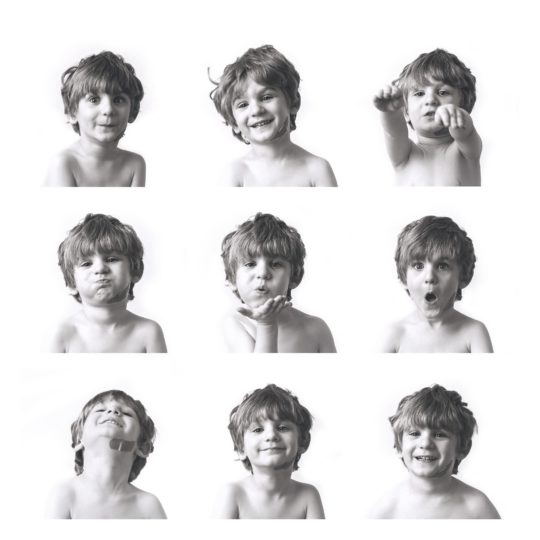 9 photographs of little boy