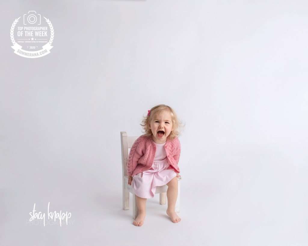 Photo of Maine two-year-old girl during her birthday milestone photo session